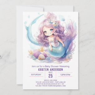 Ocean of Love Mermaid Baby Shower Invitation