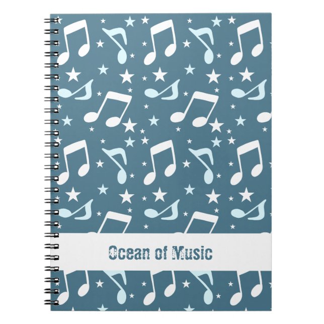 Ocean of Music patterned Notebook (Front)