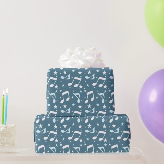 Ocean of Music patterned Wrapping Paper (Party Gifts)