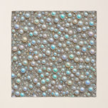 Ocean Of Pearls Scarf<br><div class="desc">Numerous multicolored pearls with a pearlescent sheen are densely packed together,  creating a vibrant and textured surface. The sizes of the spheres vary,  giving the arrangement an almost three-dimensional effect as they glisten with reflected light.</div>