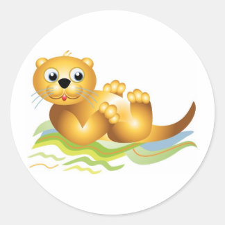 Ocean Otter Classic Round Sticker