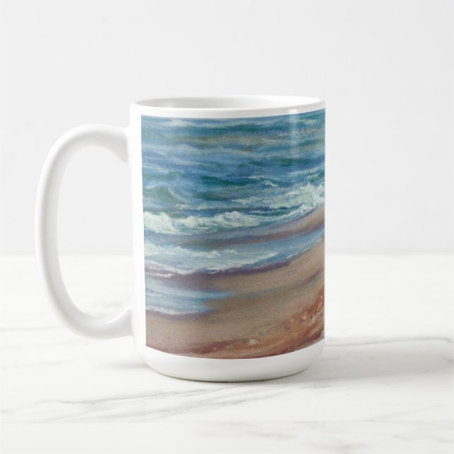 Ocean painting mug by Mandy Roeing (Left)