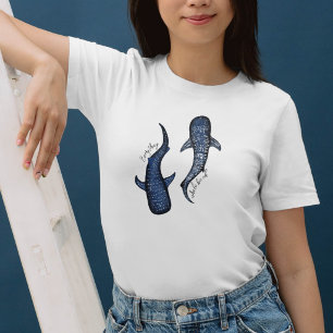 Ocean Pair of Whale Sharks Uplifting T-Shirt