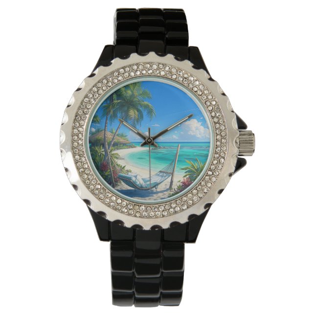 Ocean Paradise - Tropical Beach Oasis Watch (Front)