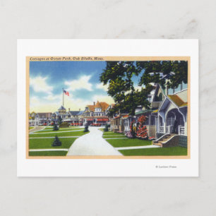 Ocean Park Cottages Scene Postcard