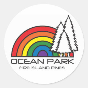 ocean park logo classic round sticker