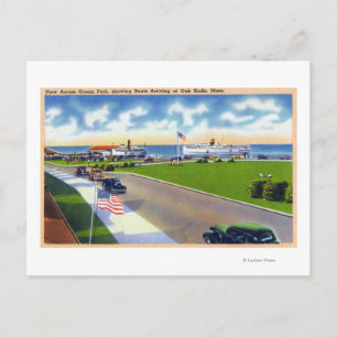 Ocean Park View of Boats Arriving at Harbour Postcard