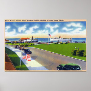 Ocean Park View of Boats Arriving at Harbour Poster