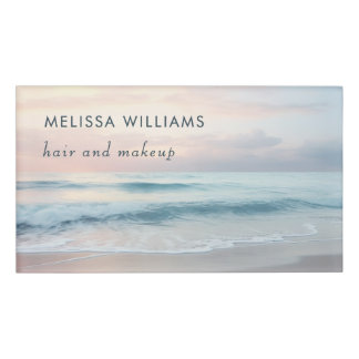 Ocean Pastel Colours Name Tag
