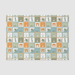 Ocean Patchwork Tissue Paper