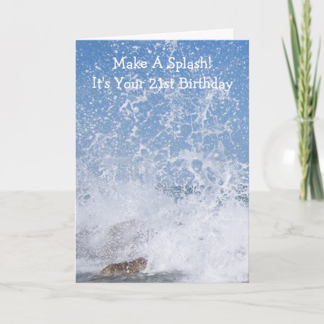 Ocean Personalised 21st Birthday Card (Front)