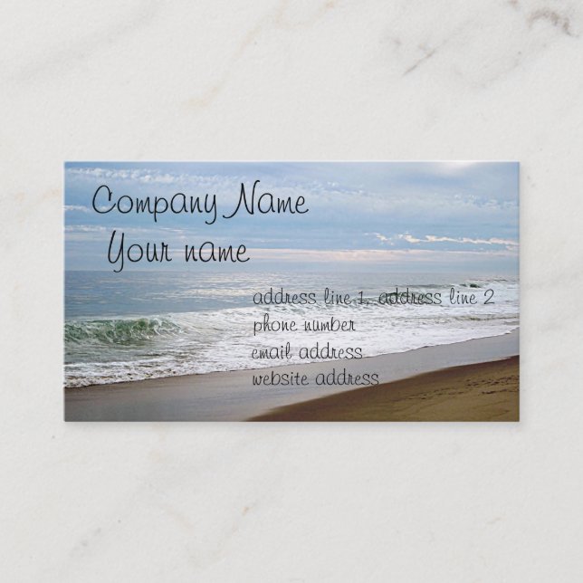 Ocean photo business card (Front)
