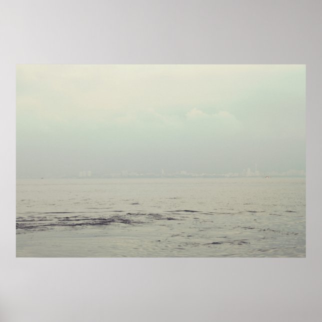 Ocean photography. Minimalist print. Sea photo Poster (Front)