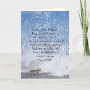 Ocean Photography Personalised 100th Birthday Card