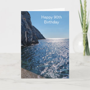 Ocean Photography Personalised 90th Birthday Card