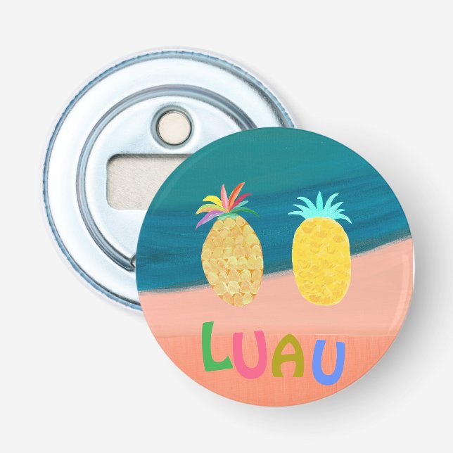 Ocean Pineapple Luau Bottle Opener (Front)