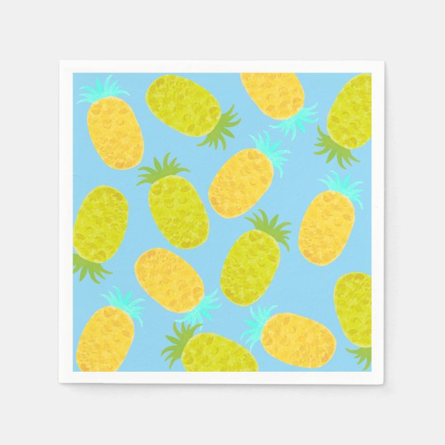 Ocean Pineapples Sky Pattern  Napkin (Front)