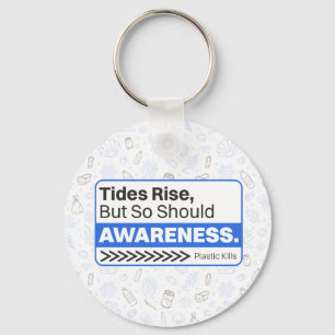 Ocean Plastic Pollution Environmental Awareness Key Ring