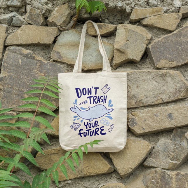 Ocean Pollution Quote Tote Bag (Creator Uploaded)