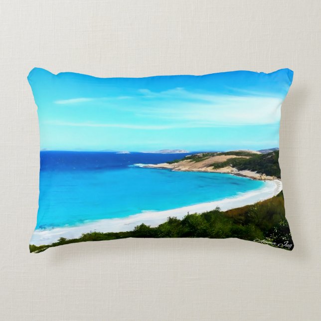 Ocean Print Pillow (Front)