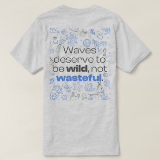 Ocean Quote Design and Marine Line Art T-Shirt