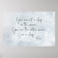 Ocean Quote You Are Not a Drop in the Ocean -Rumi
