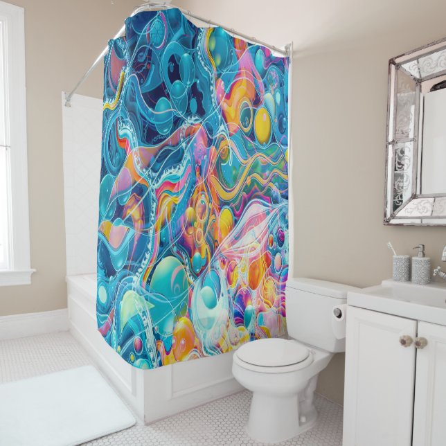 Ocean Reflections Shower Curtain (In Situ)