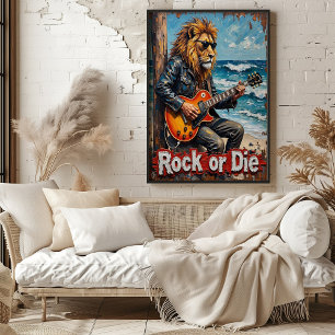 Ocean Roar: Post-Punk Lion Poster