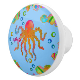 Ocean Rock Dwellers in Mediterranean Pools DC Ceramic Knob