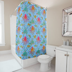 Ocean Rock Dwellers in Mediterranean Pools DC Shower Curtain