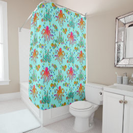 Ocean Rock Dwellers Winter Pools Shower Curtain