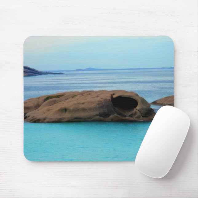 Ocean Rock Landscape Mouse Mat (With Mouse)