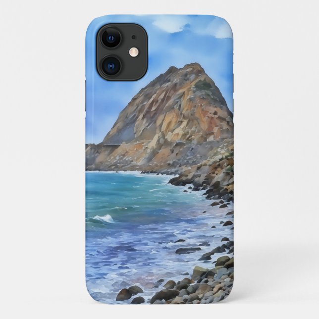 Ocean Rock Mountain Art Beach Phone Case (Back)