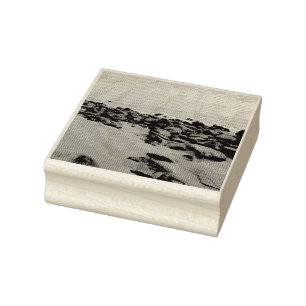 Ocean Rocks at the Beach Rubber Stamp