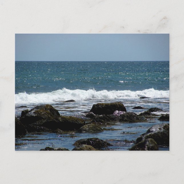 Ocean Rocks on Block Island Postcard (Front)