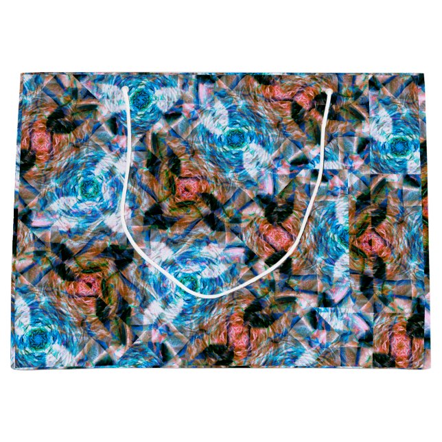 Ocean Rose Kaleidoscope Large Gift Bag (Front)