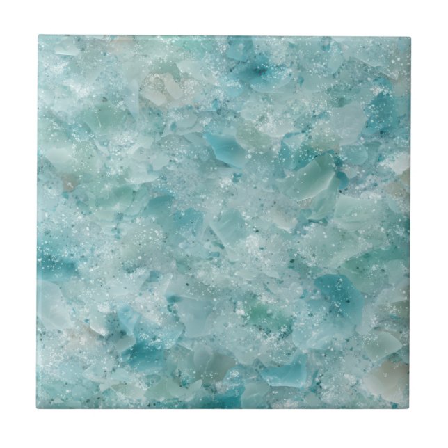 Ocean’s beauty. Aqua Crystal.  Tile (Front)
