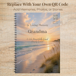 Ocean’s Embrace Memorial Journal Custom QR Code
