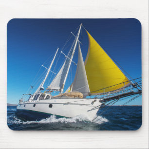 Ocean Sailing In A Yacht Mouse Mat