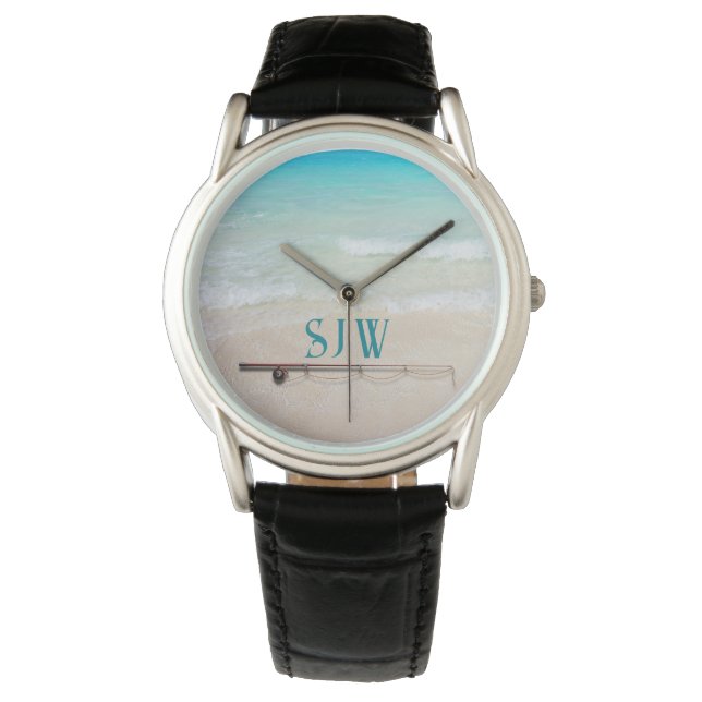Ocean Saltwater Fishing Monogrammed Men's Watch (Front)