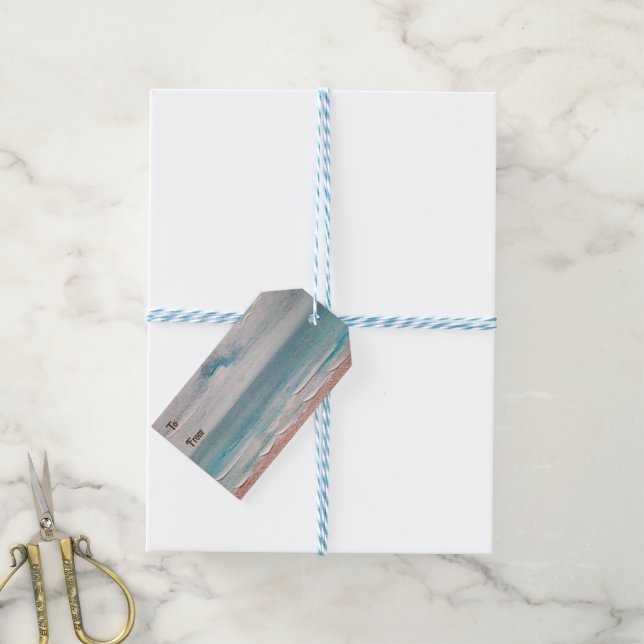 Ocean Sand Texture   Gift Tags (With Twine)