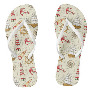 Ocean Scene Flip Flops