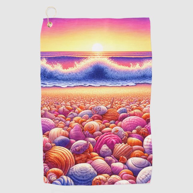 Ocean Scene Golf Towel (Front)