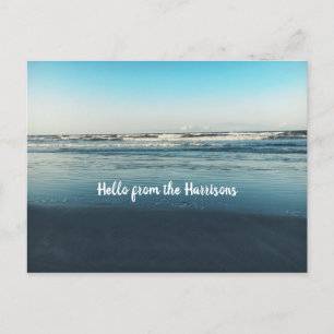 Ocean Scene Hello From Personalised Announcement Postcard