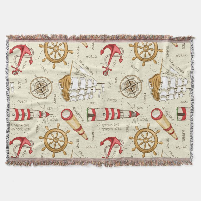 Ocean Scene Throw Blanket (Front)