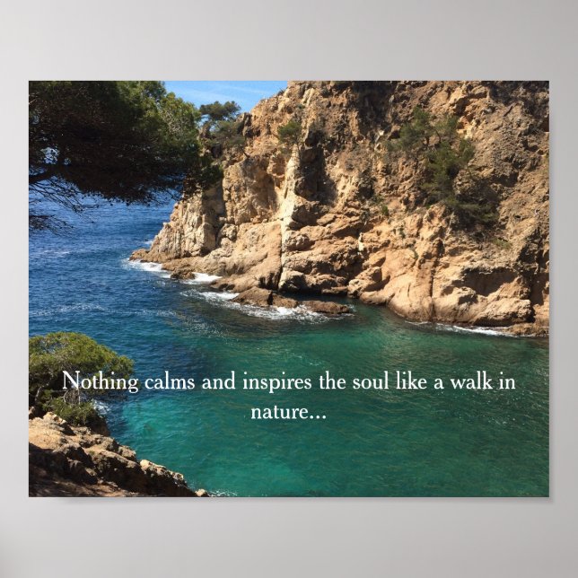 Ocean Scene With Inspirational Message Poster (Front)