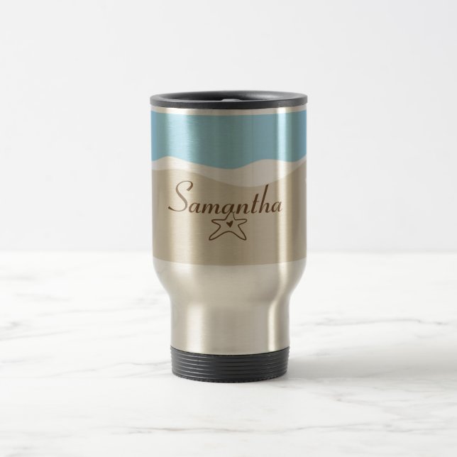 Ocean Sea 15 oz. Stainless steel Travel Mug Cup (Center)
