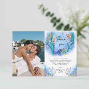 Ocean Sea Animals Baby Shower Thank You Card