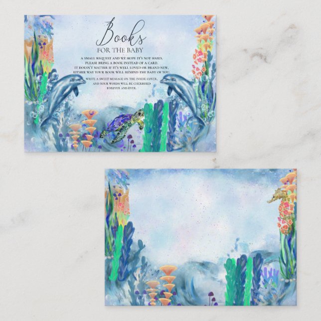 Ocean Sea Animals Books for Baby  Enclosure Card (Front/Back)