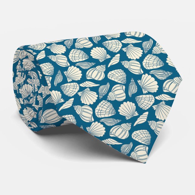  Ocean Sea Animals Pattern  Tie (Rolled)